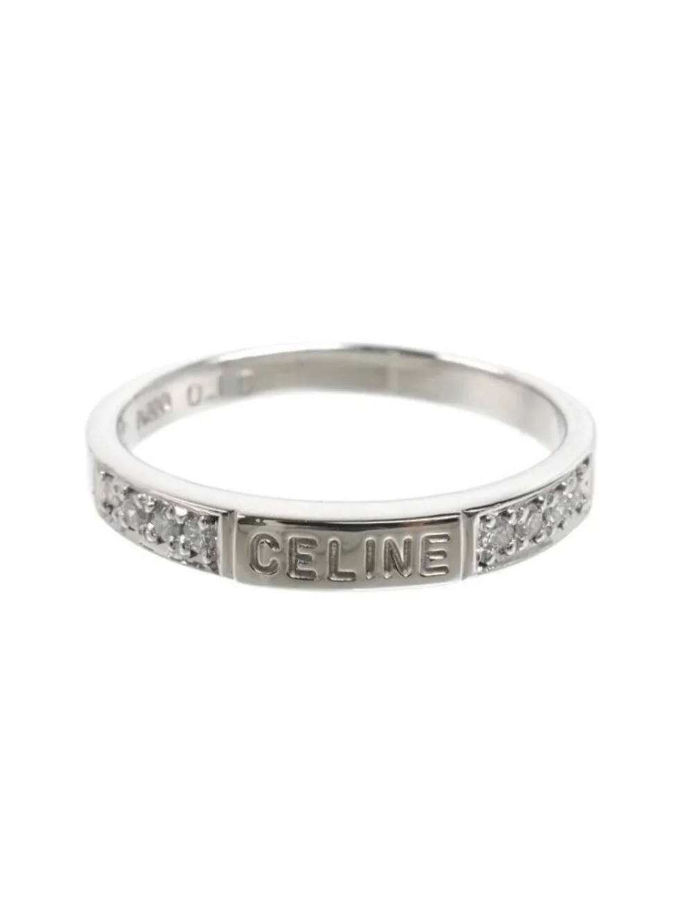 Celine Platinum Ring Diamond Vintage